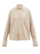 Matchesfashion.com Marrakshi Life - French-cuff Cotton-blend Shirt - Womens - Beige