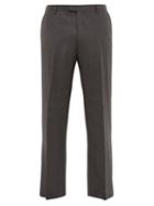 Matchesfashion.com Prada - Checked Wool Blend Straight Leg Trousers - Mens - Grey