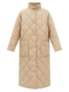 Stand Studio - Sage Diamond-quilted Shell Coat - Womens - Beige
