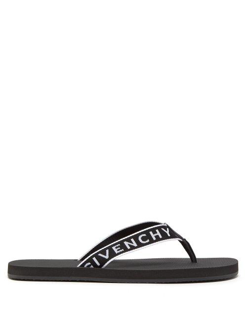 Matchesfashion.com Givenchy - Favelas Logo Flip Flops - Mens - Black