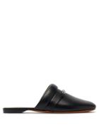 Matchesfashion.com Givenchy - Elba Logo-plaque Leather Backless Loafers - Womens - Black