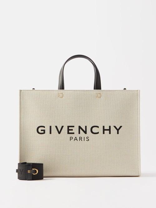 Givenchy - G-tote Logo-print Canvas Tote Bag - Womens - Cream Black