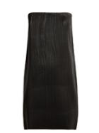 Versace Strapless Pleated Leather Mini Dress