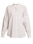 Matchesfashion.com Isabel Marant Toile - Satchell Striped Shirt - Womens - White Multi