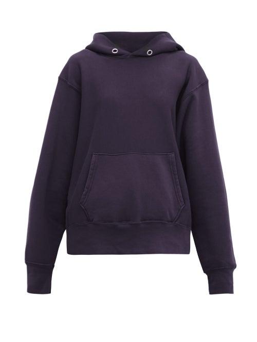 Matchesfashion.com Les Tien - Hooded Cotton Jersey Sweatshirt - Womens - Navy