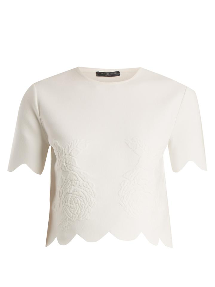 Alexander Mcqueen Matelass Stretch-crepe Top