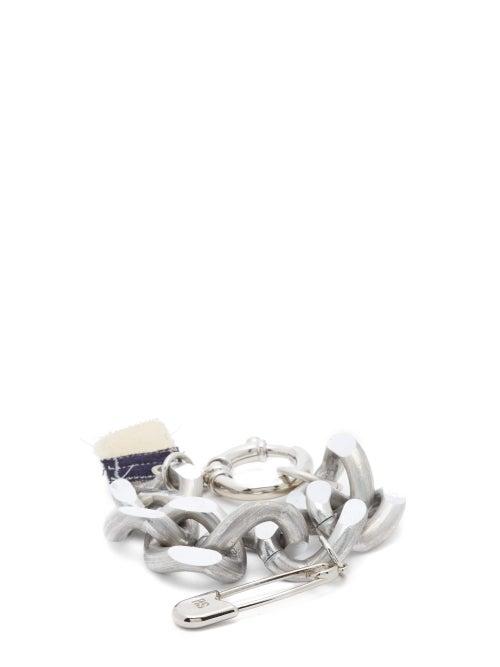Matchesfashion.com Raf Simons - Exaggerated-chain Charm Bracelet - Womens - Silver