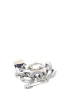 Matchesfashion.com Raf Simons - Exaggerated-chain Charm Bracelet - Womens - Silver