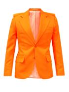 Walter Van Beirendonck - Single-breasted Suit Jacket - Mens - Orange