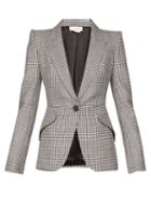 Matchesfashion.com Alexander Mcqueen - Single Breasted Prince Of Wales Checked Blazer - Womens - Black White