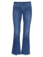 Stella Mccartney Star-distressed Cropped Kick-flare Jeans