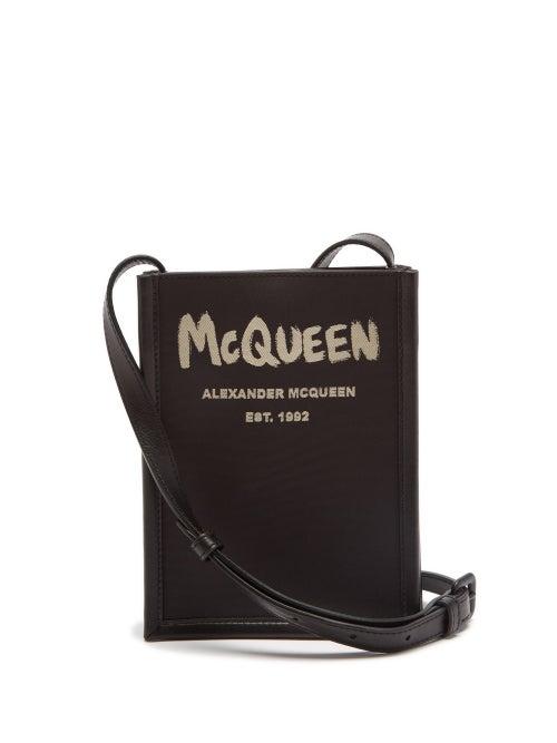 Alexander Mcqueen - Edge Mini Graffiti-logo Twill Cross-body Bag - Mens - Black