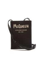 Alexander Mcqueen - Edge Mini Graffiti-logo Twill Cross-body Bag - Mens - Black