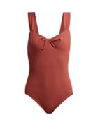 Matchesfashion.com Marysia - Leah Knotted Swimsuit - Womens - Dark Pink