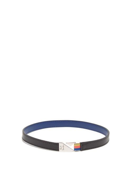 Paul Smith - Artist-stripe Leather Bracelet - Mens - Black