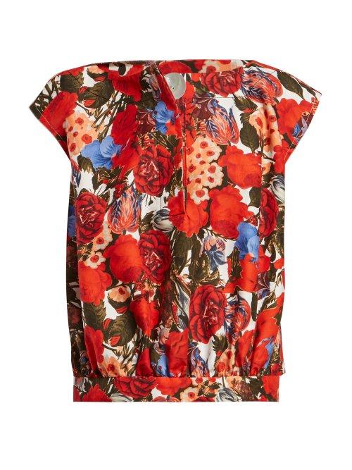 Matchesfashion.com Marni - Floral Print Top - Womens - Red Multi