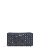 Matchesfashion.com Christian Louboutin - Panettone Stud Embellished Leather Wallet - Mens - Navy