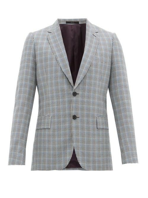 Matchesfashion.com Paul Smith - Single Breasted Houndstooth Wool Blend Blazer - Mens - Multi
