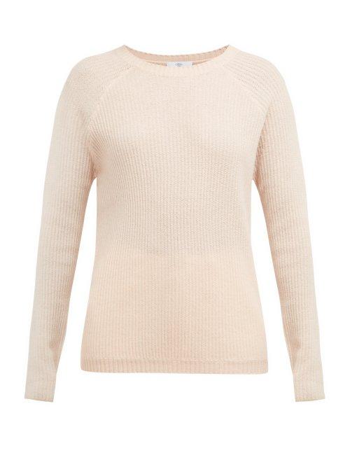 Matchesfashion.com Allude - Ribbed Fine Knit Cashmere Sweater - Womens - Cream