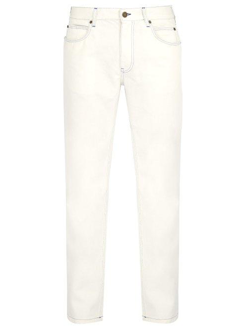 Matchesfashion.com Calvin Klein 205w39nyc - Warhol Print Patch Straight Leg Jeans - Mens - White