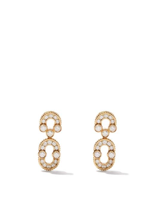 Viltier - Magnetic Solo Diamond & 18kt Gold Earrings - Womens - Yellow Gold