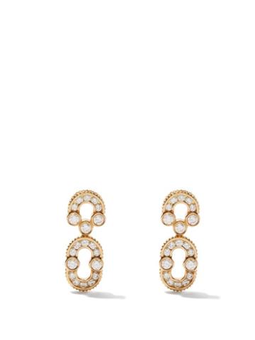 Viltier - Magnetic Solo Diamond & 18kt Gold Earrings - Womens - Yellow Gold