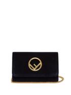 Fendi Kan I Logo Velvet Cross-body Bag