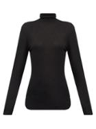 Matchesfashion.com Ann Demeulemeester - Roll-neck Split-hem Sweater - Womens - Black