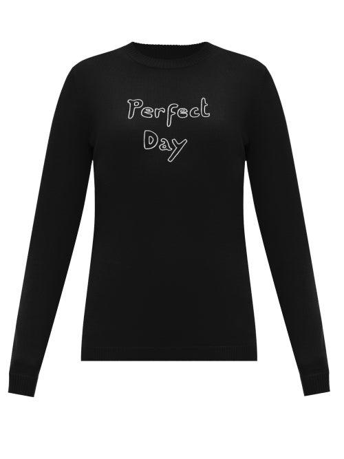 Matchesfashion.com Bella Freud - Perfect Day Merino-wool Sweater - Womens - Black