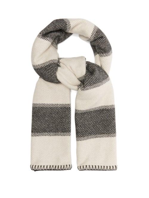 Matchesfashion.com Begg & Co. - Jura Panelled Wool Blend Scarf - Mens - Cream Stripe