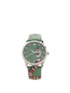 Matchesfashion.com Gucci - Le March Des Merveilles Leather Watch - Mens - Green