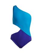 Matchesfashion.com Araks - Elmar Cut Out Swimsuit - Womens - Blue Multi