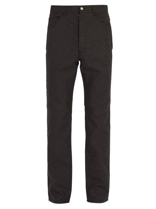 Matchesfashion.com Maison Margiela - Twill Trousers - Mens - Grey
