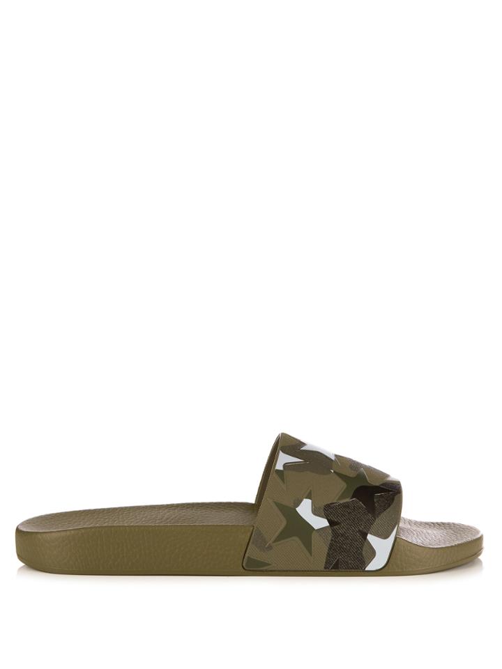 Valentino Camustars-print Pool Slides