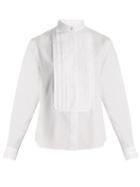 Alexachung Mandarin-collar Pleated Cotton Shirt