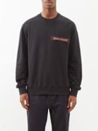 Alexander Mcqueen - Tape-logo Cotton-jersey Sweatshirt - Mens - Black