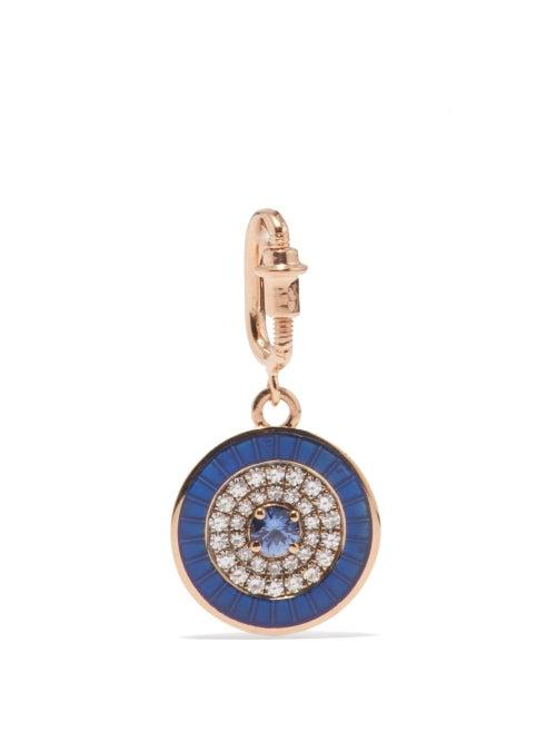 Selim Mouzannar - Kastak Diamond, Sapphire & 18kt Rose-gold Charm - Womens - Blue Multi
