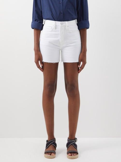 Frame - High Rise Vintage Denim Shorts - Womens - White