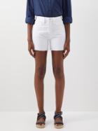 Frame - High Rise Vintage Denim Shorts - Womens - White