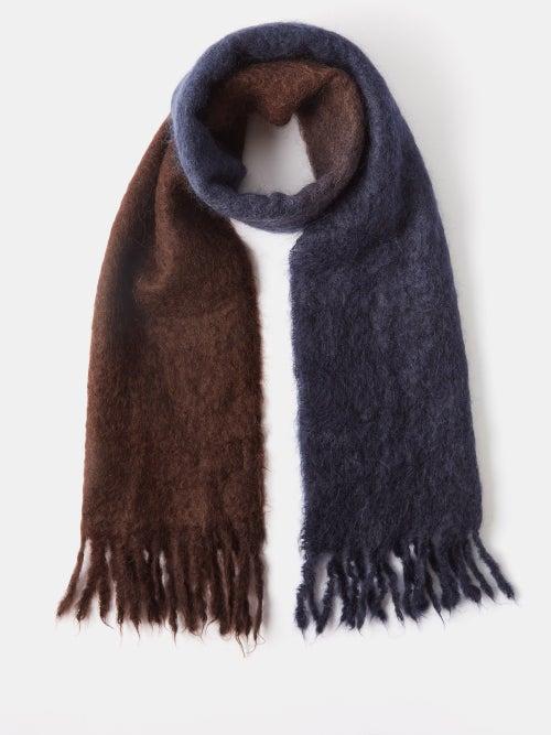 Ganni - Gradient Felted Scarf - Womens - Brown Multi