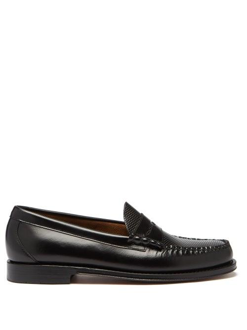 G.h. Bass & Co. - Weejuns Larson Perforated-leather Penny Loafers - Mens - Black