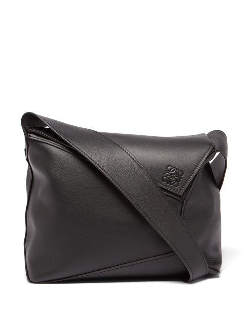 Loewe - Puzzle Large Leather Shoulder Bag - Mens - Black
