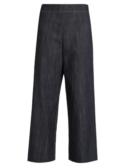 Adam Lippes Wide-leg Cropped Jeans
