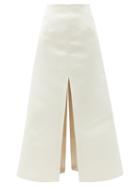 Matchesfashion.com A.w.a.k.e. Mode - High-rise Crepe A-line Maxi Skirt - Womens - Ivory