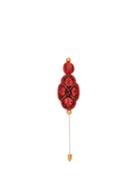Matchesfashion.com Gucci - Floral Engraved Pin Brooch - Womens - Red