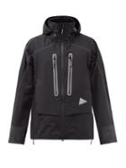 And Wander - Pertex Shield Technical-shell Hooded Rain Jacket - Mens - Black