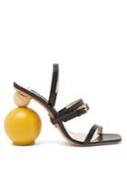 Jacquemus Bahia Ornamental-heel Leather Sandals