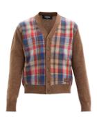 Matchesfashion.com Dsquared2 - Checked Wool Cardigan - Mens - Brown