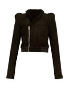 Matchesfashion.com Rick Owens - Panelled Shearling Jacket - Womens - Black