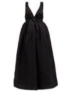 Matchesfashion.com Brock Collection - Rella Bow Silk-organza Gown - Womens - Black